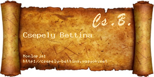 Csepely Bettina névjegykártya